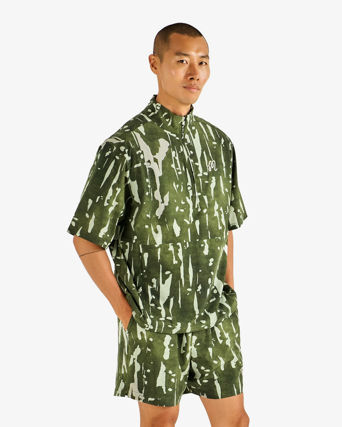 Scooter Inkwash Short - Olive Inkwash Malbon Men