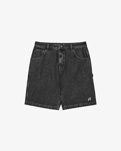 Foreman Short - Black Stone Washed Denim Malbon Men