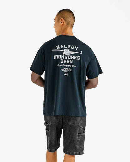 Foreman Short - Black Stone Washed Denim Malbon Men