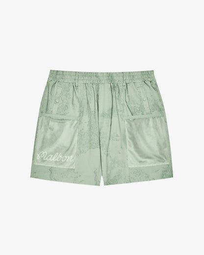 Mesh Basket Pocket Short - Steel Ripple Malbon Men