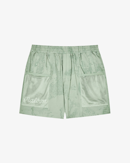 Mesh Basket Pocket Short - Steel Ripple Malbon Men