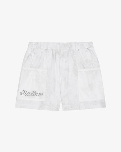 Mesh Basket Pocket Short - White Ripple Malbon Men