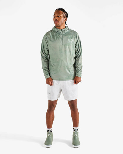 Mesh Basket Pocket Short - White Ripple Malbon Men