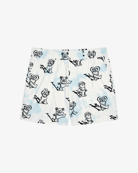 Grateful Dead Scooter Alphabet Short - Light Blue Malbon Men