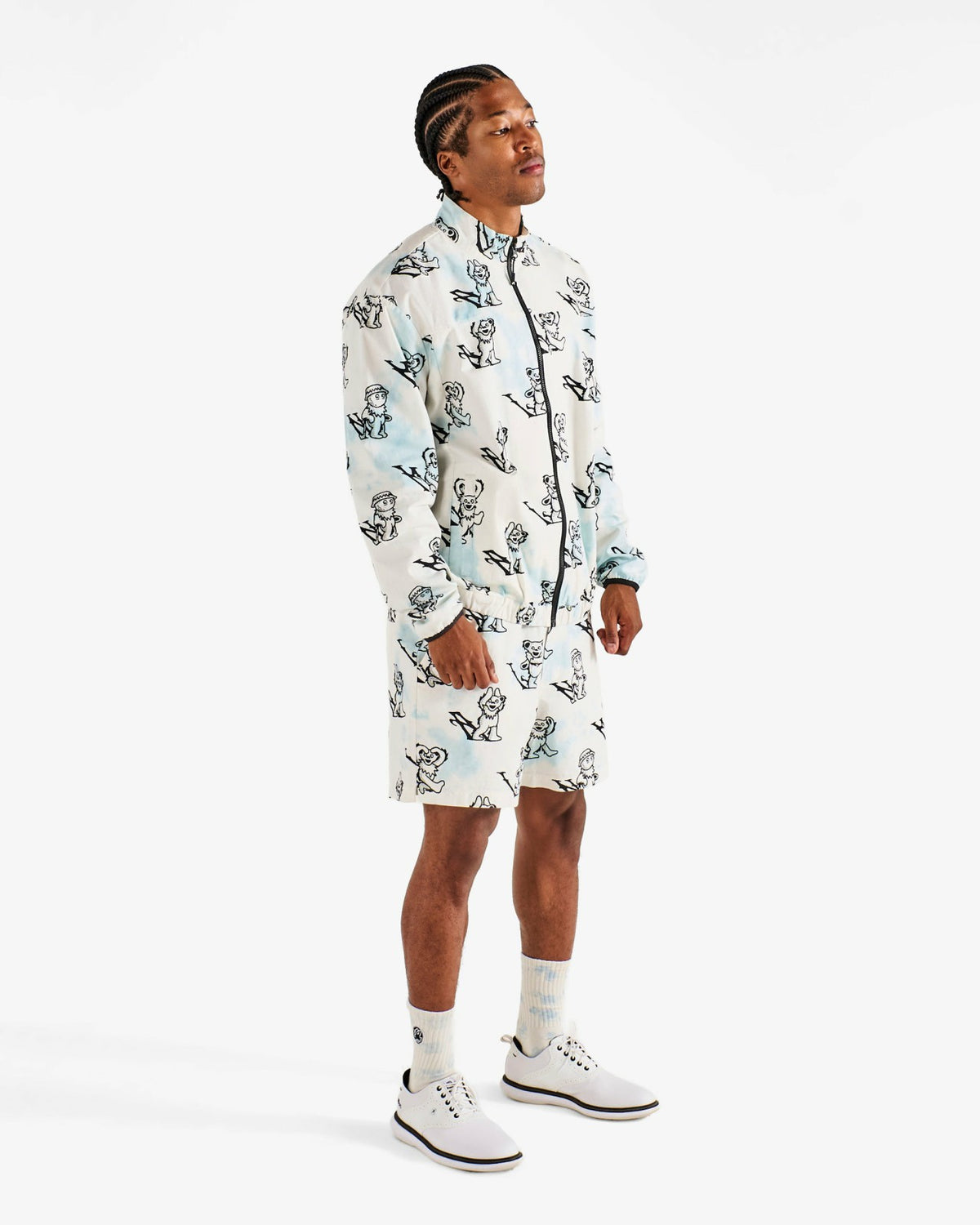 Grateful Dead Scooter Alphabet Short - Light Blue Malbon Men