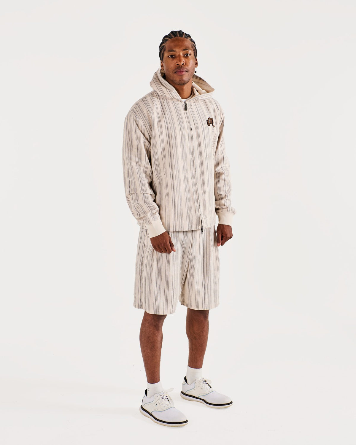 Arena Short - Cream Stripe Malbon Men
