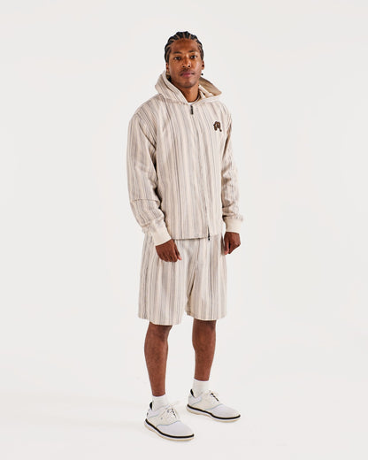 Arena Short - Cream Stripe Malbon Men