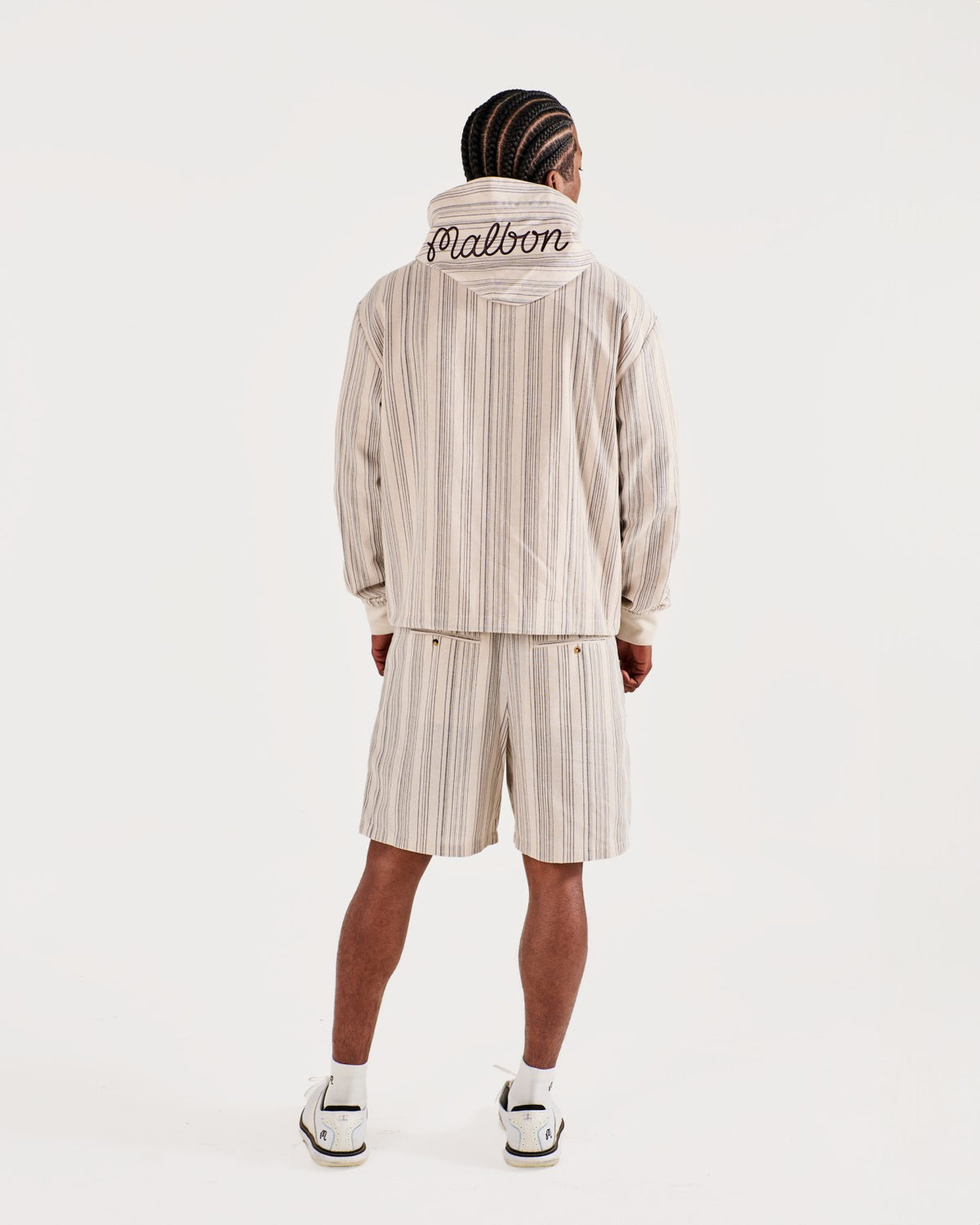 Arena Short - Cream Stripe Malbon Men