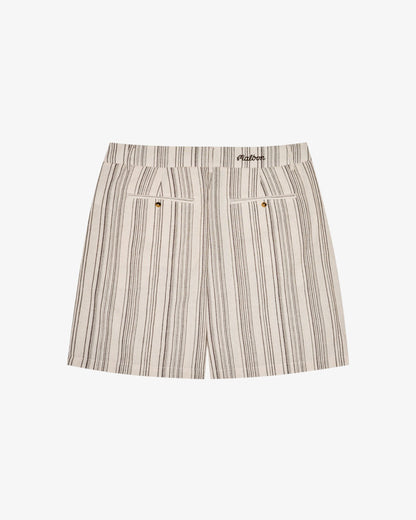 Arena Short - Cream Stripe Malbon Men