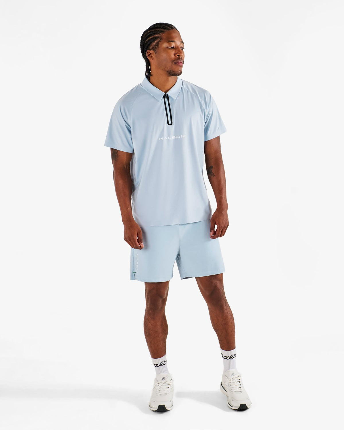 Performance Poly Tech Short - Subdued Blue Malbon Men