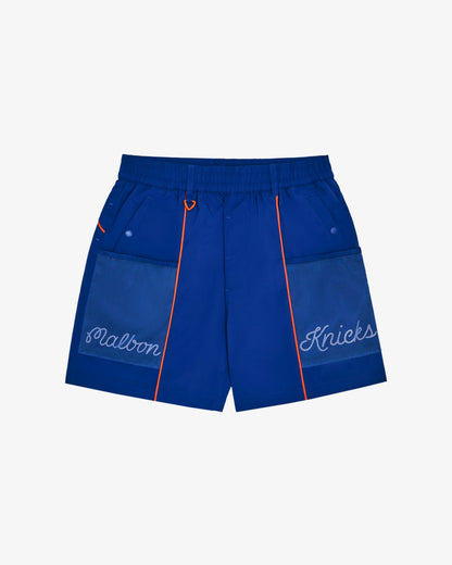 Knicks Mesh Basket Pocket Short - Blue Malbon Men