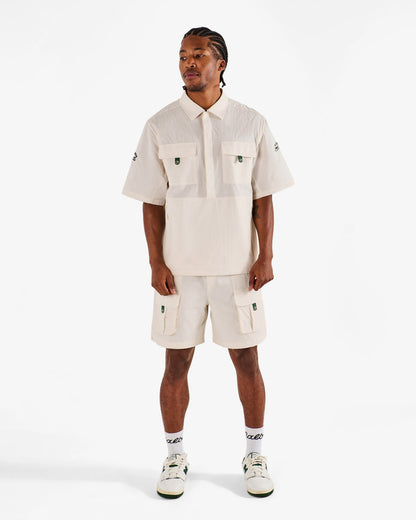 Bass Club Seersucker Windshort - Ivory Malbon Men
