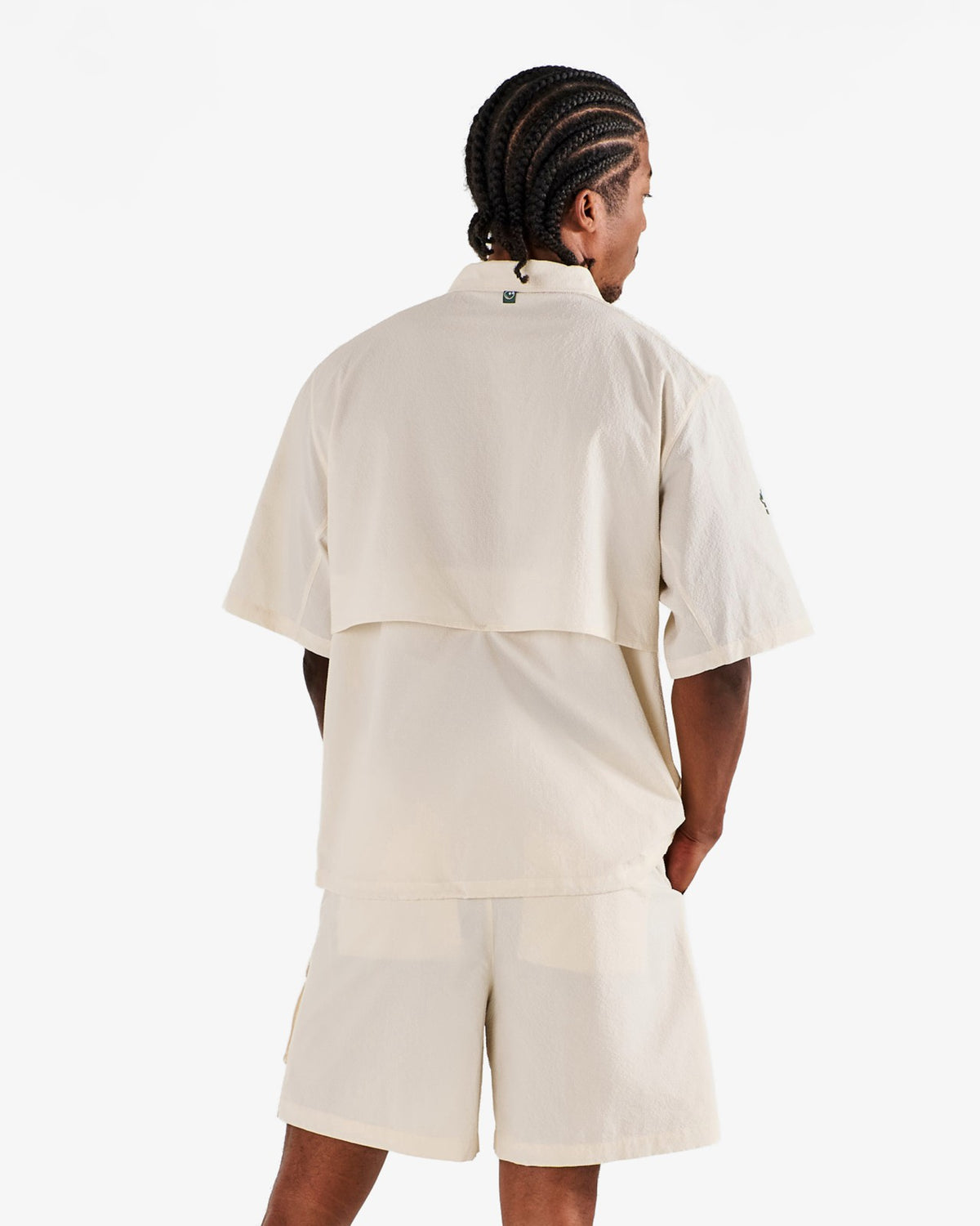 Bass Club Seersucker Windshort - Ivory Malbon Men