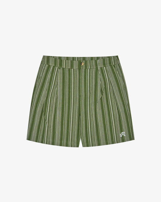 Arena Short - Chive Stripe Malbon Men
