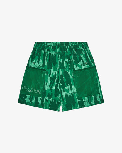 Mesh Basket Pocket Short - Divot Camo Jungle Malbon Men
