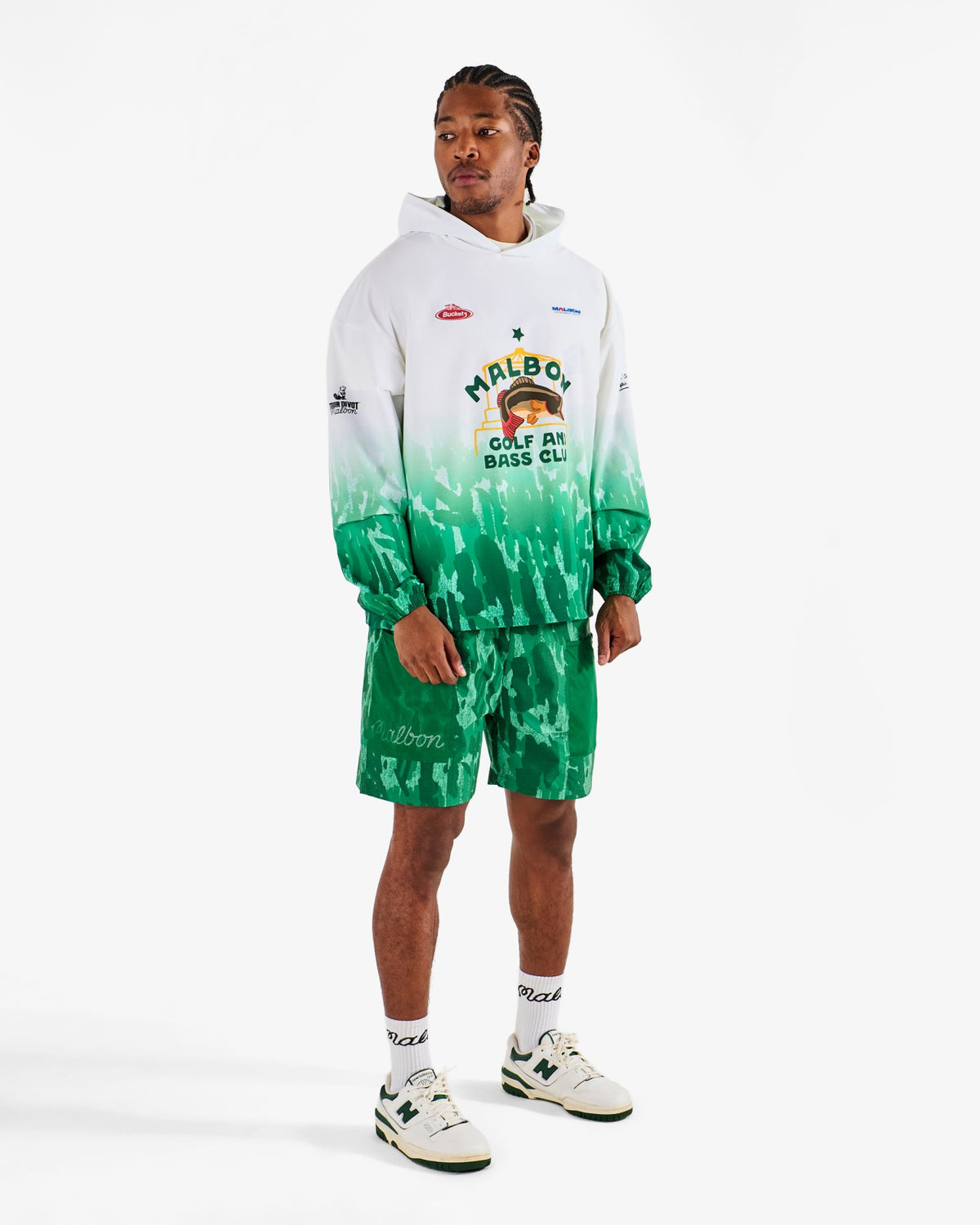 Mesh Basket Pocket Short - Divot Camo Jungle Malbon Men