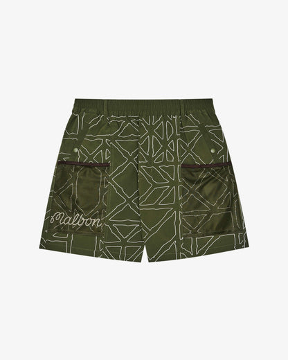 Mesh Basket Pocket Short - Olivine Malbon Men