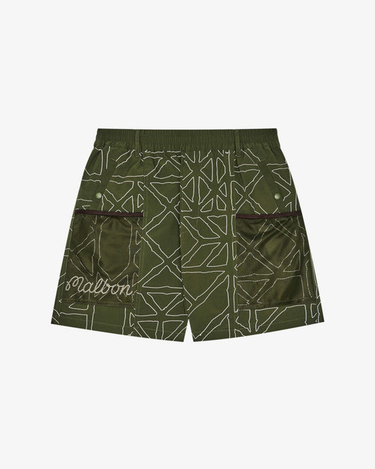 Mesh Basket Pocket Short - Olivine Malbon Men