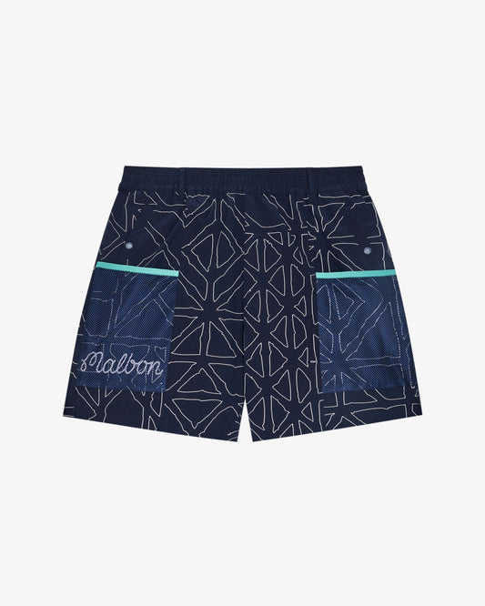 Mesh Basket Pocket Short - Midnight Malbon Men
