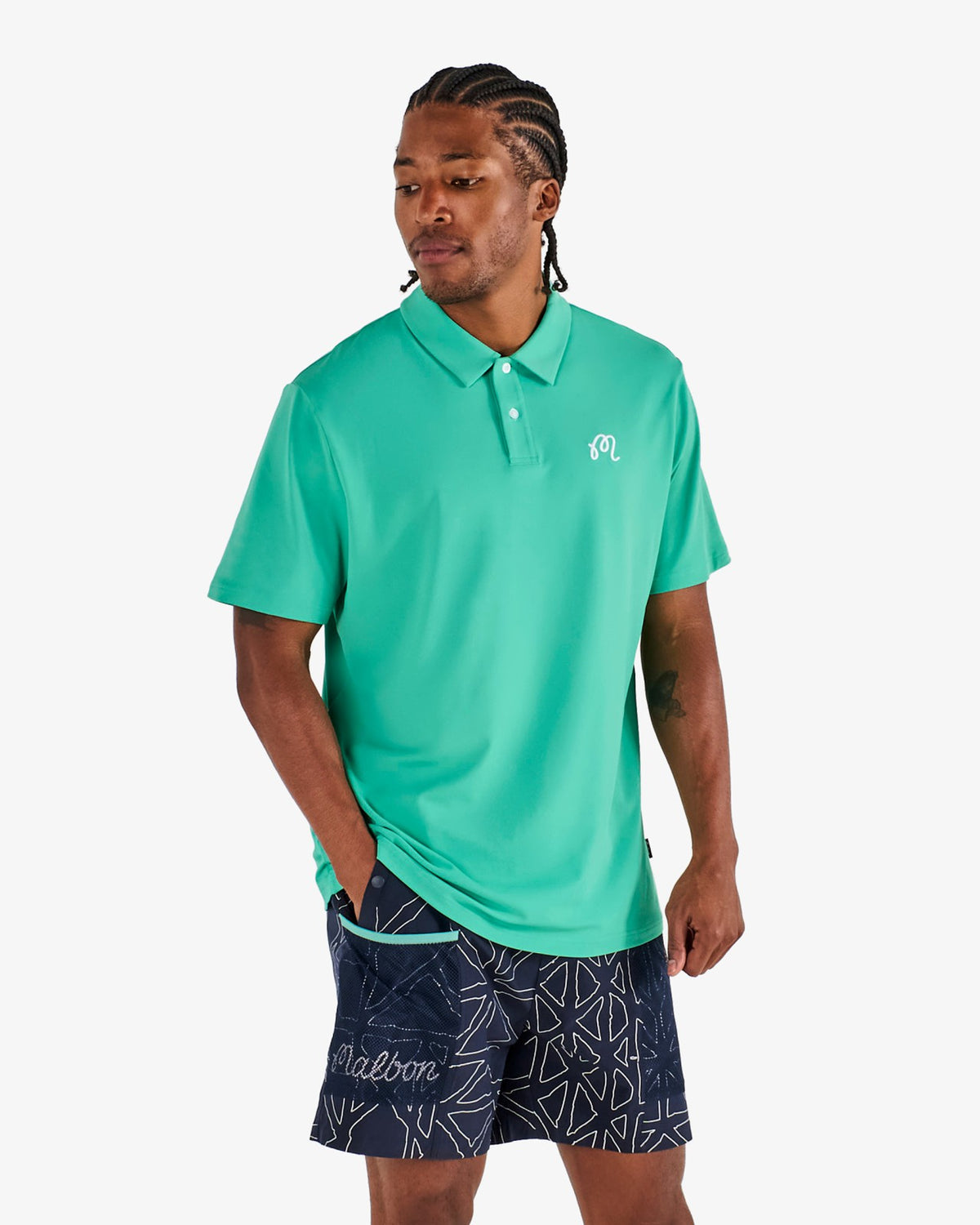 Mesh Basket Pocket Short - Midnight Malbon Men