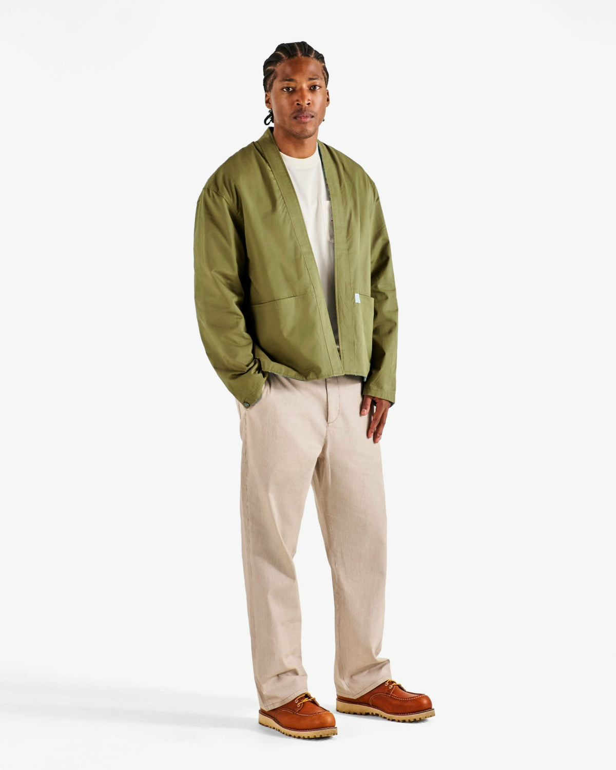 Grounds Reversible Jacket - Military Green Malbon Men