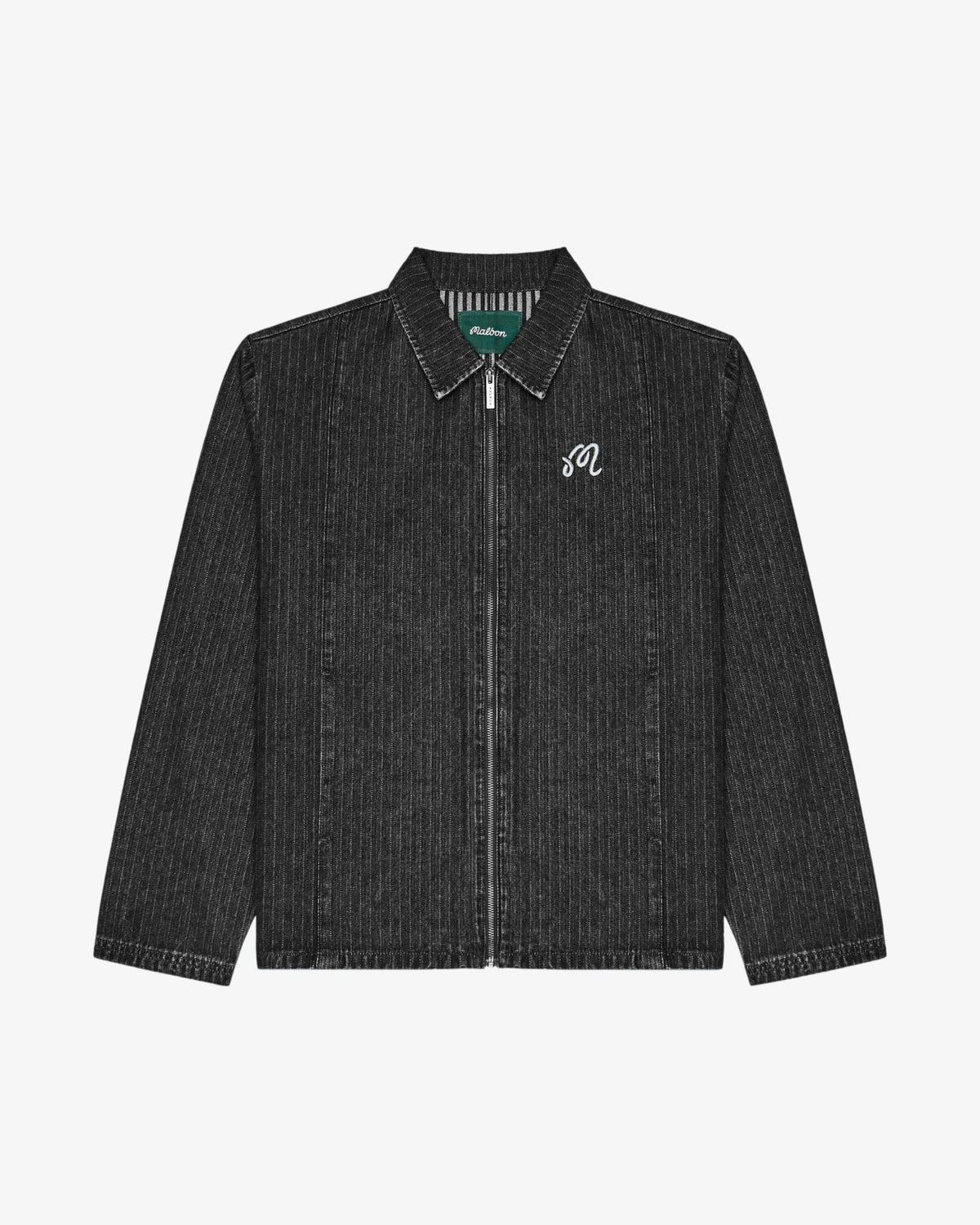 Foreman Jacket - Black Stone Washed Denim Malbon Men