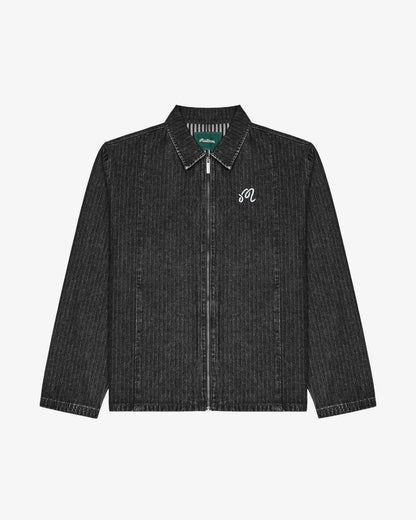 Foreman Jacket - Black Stone Washed Denim Malbon Men