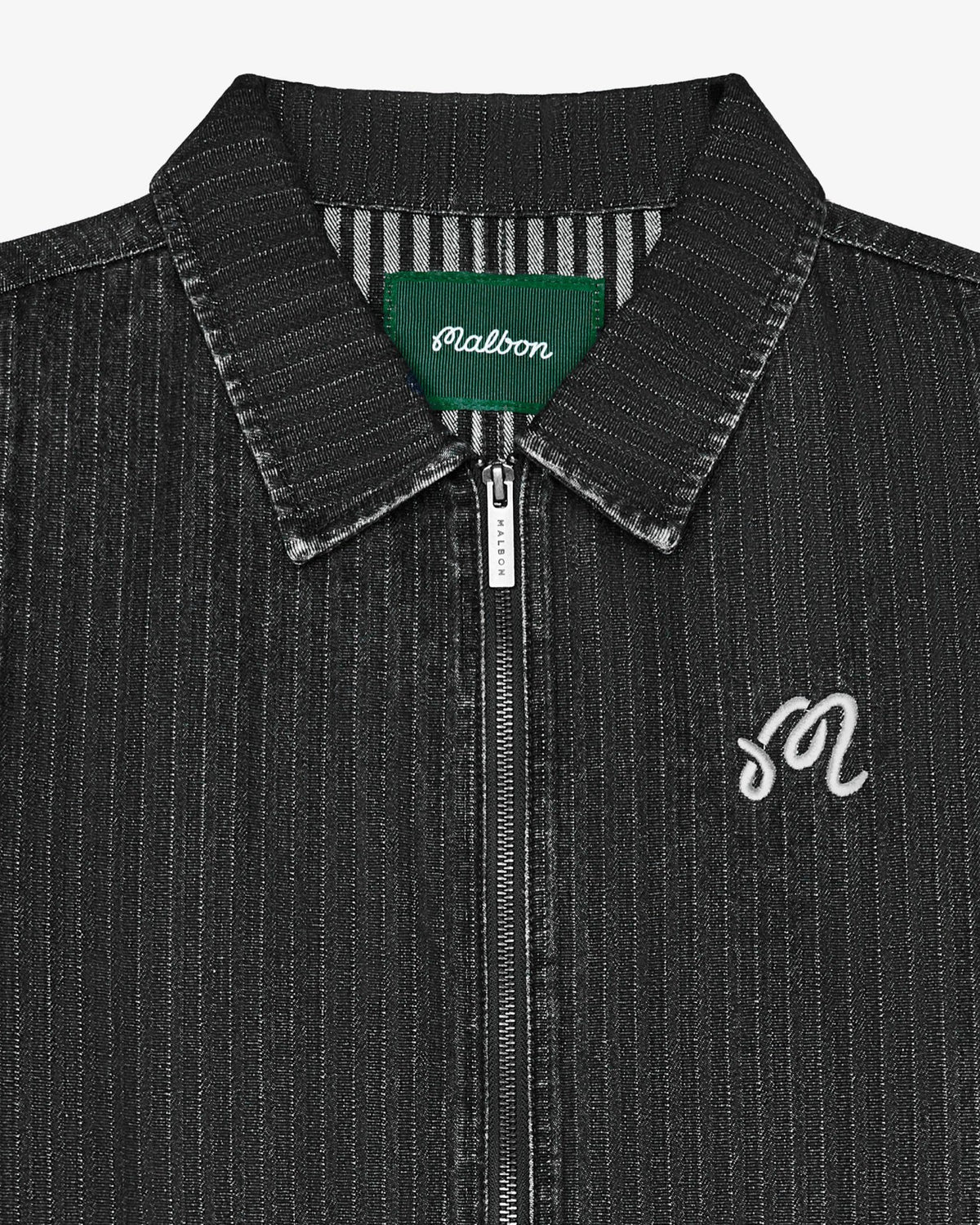Foreman Jacket - Black Stone Washed Denim Malbon Men