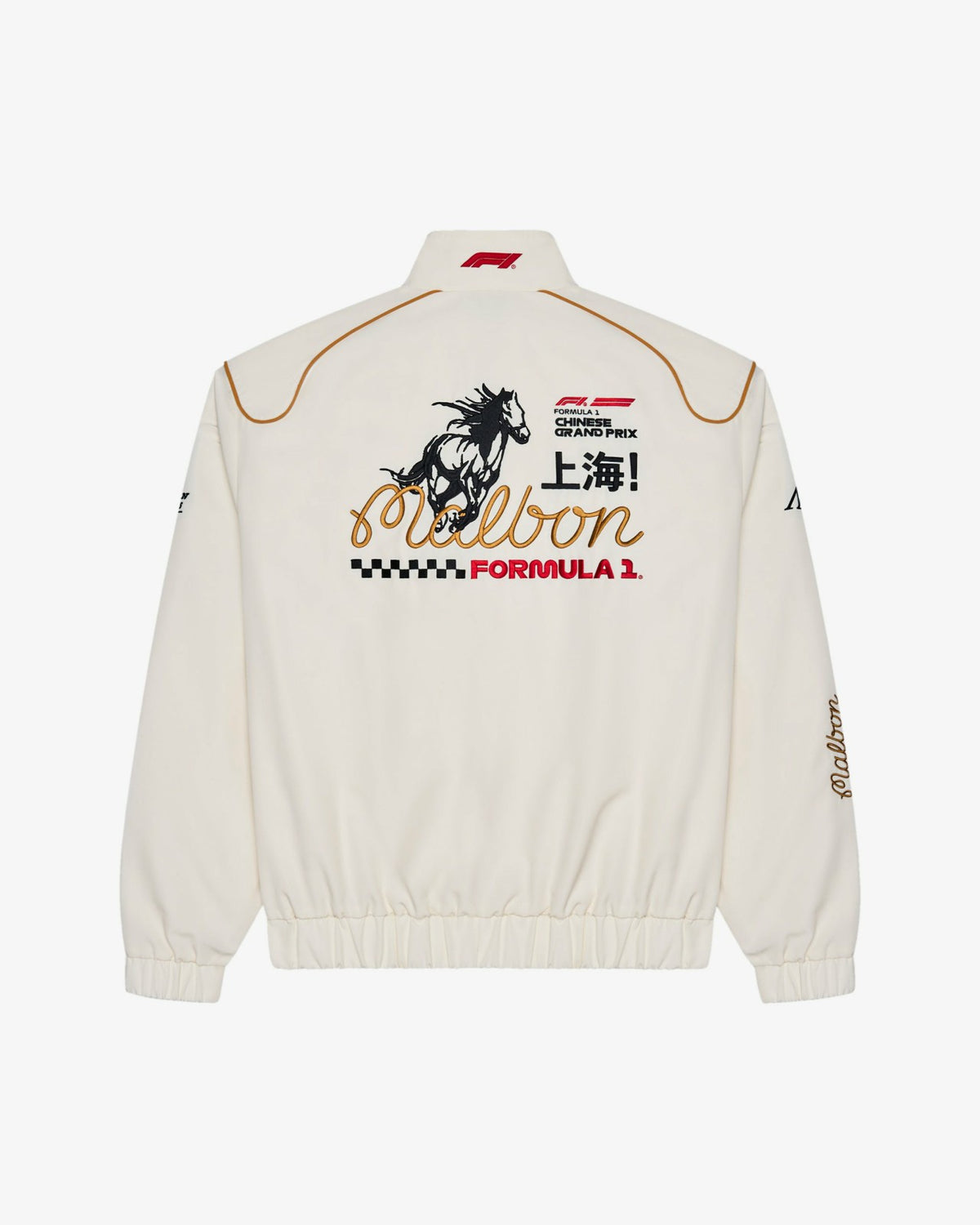 Gridlock Racing Jacket - Whisper White Malbon Men