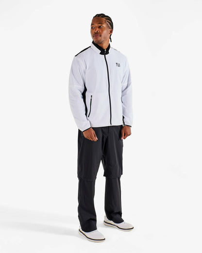 Studio Seoul Nylon Full Zip Jacket - White Malbon Men
