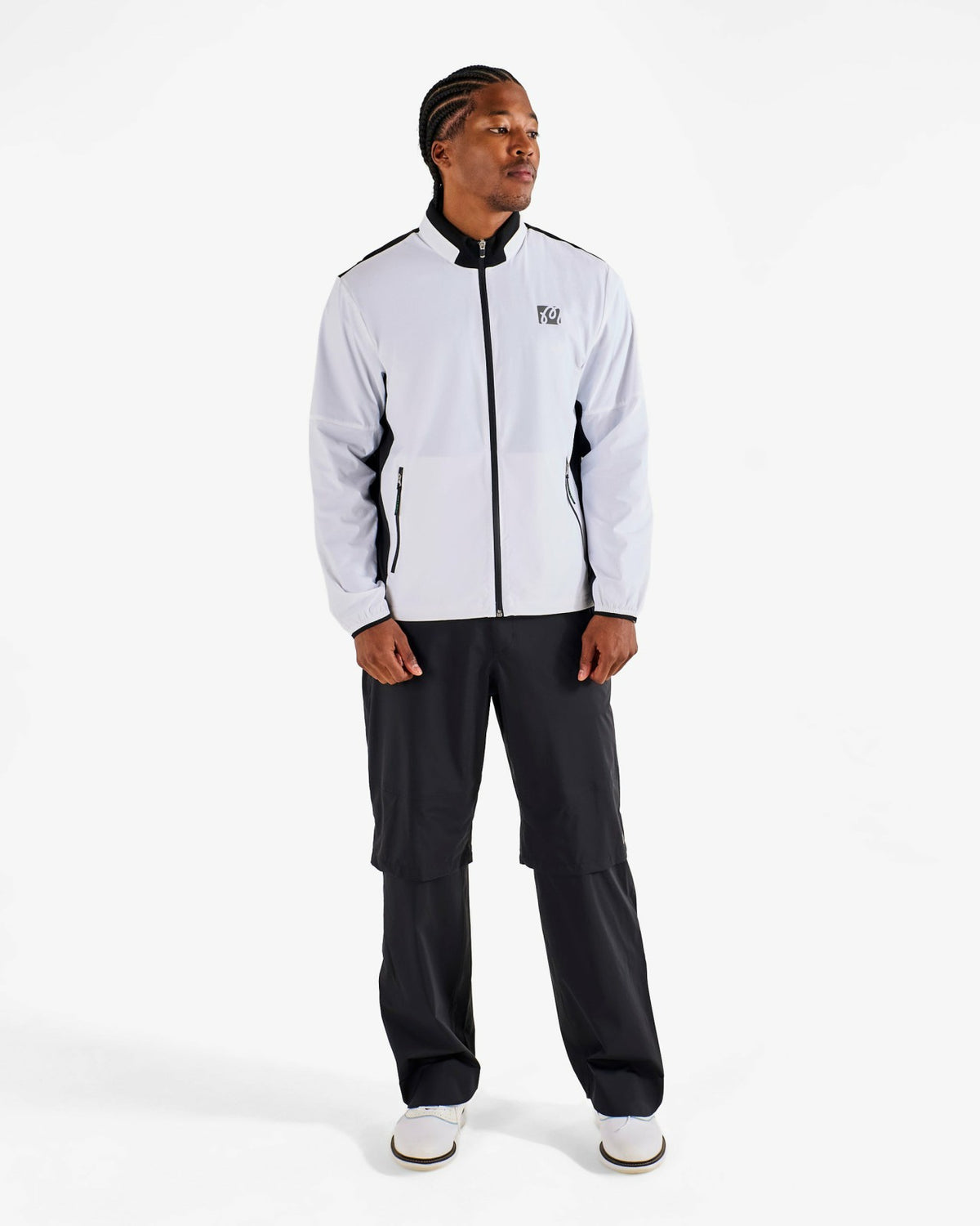 Studio Seoul Nylon Full Zip Jacket - White Malbon Men