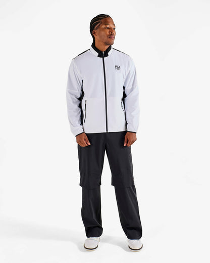 Studio Seoul Nylon Full Zip Jacket - White Malbon Men