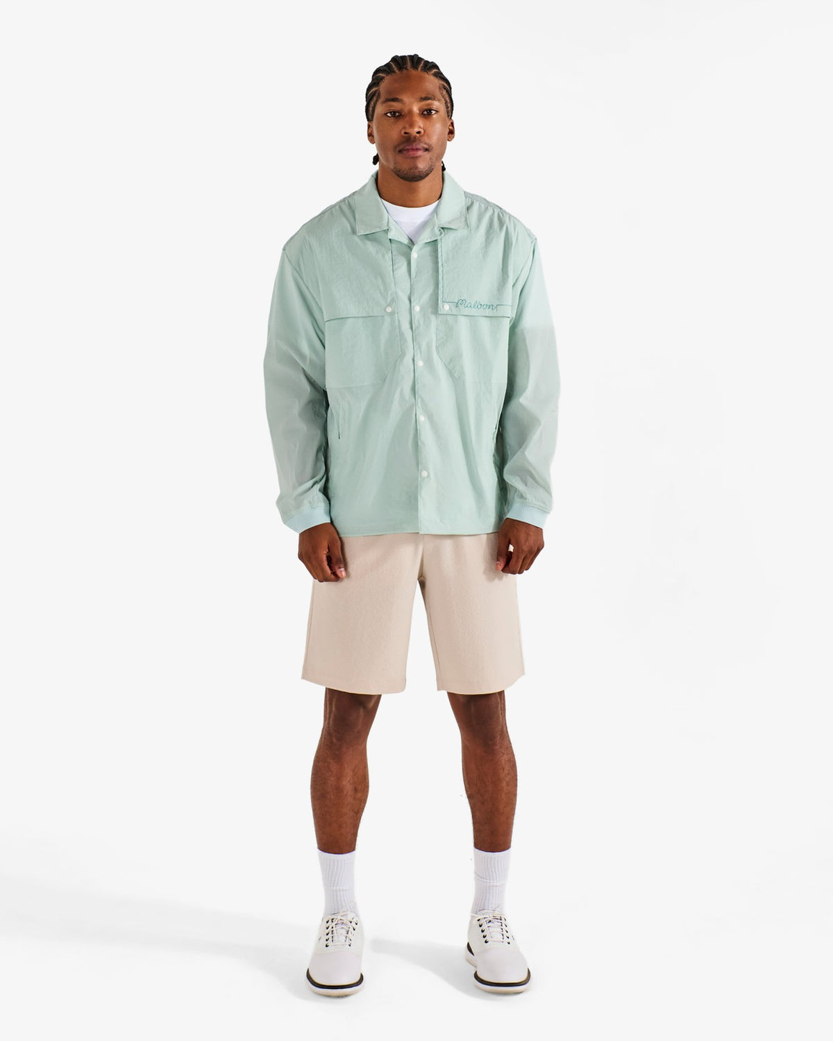 Studio Seoul Mesh Ventilation Collar Jacket - Pastel Blue Malbon Men