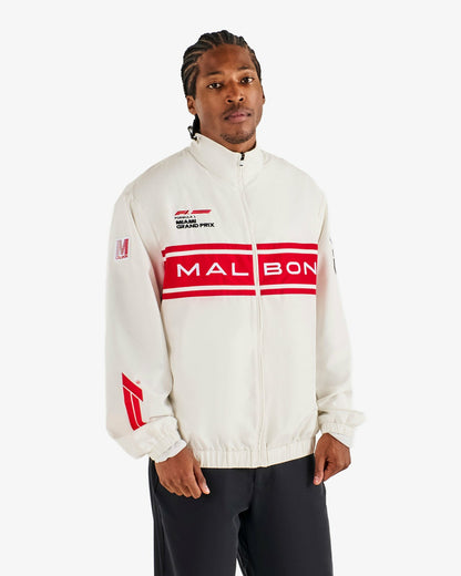 Trackline Jacket - White Malbon Men