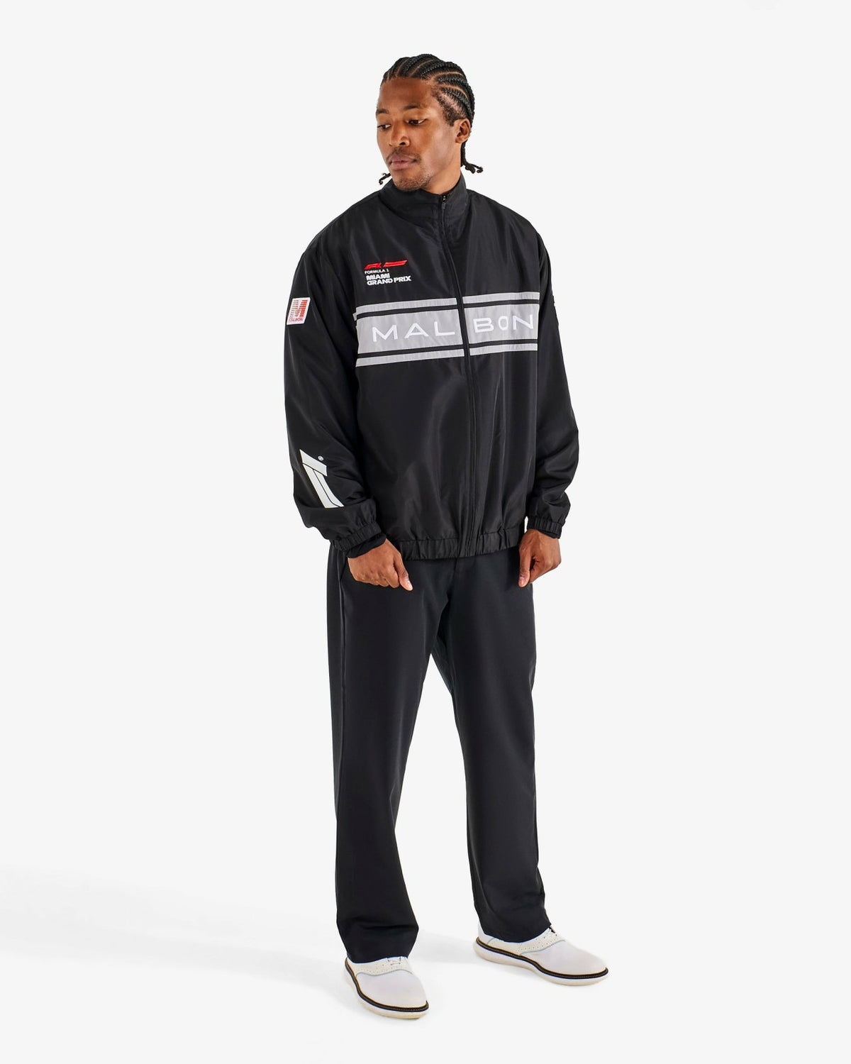 Trackline Jacket - Black Beauty Malbon Men