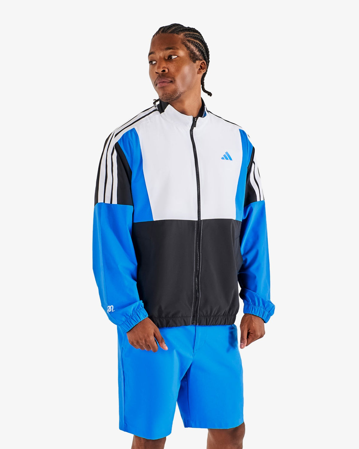 Adidas Beyond Twistweave Full-Zip Windbreaker - Black Malbon Men
