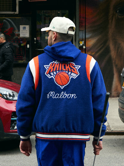 Knicks The Garden Varsity Jacket - Blue Malbon Men