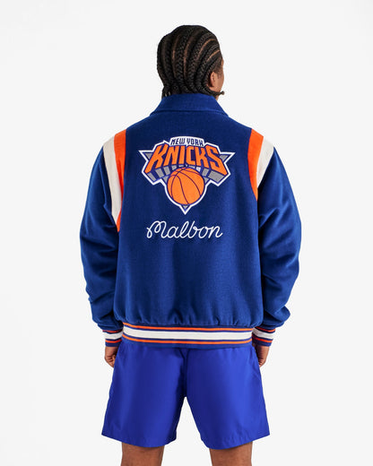 Knicks The Garden Varsity Jacket - Blue Malbon Men