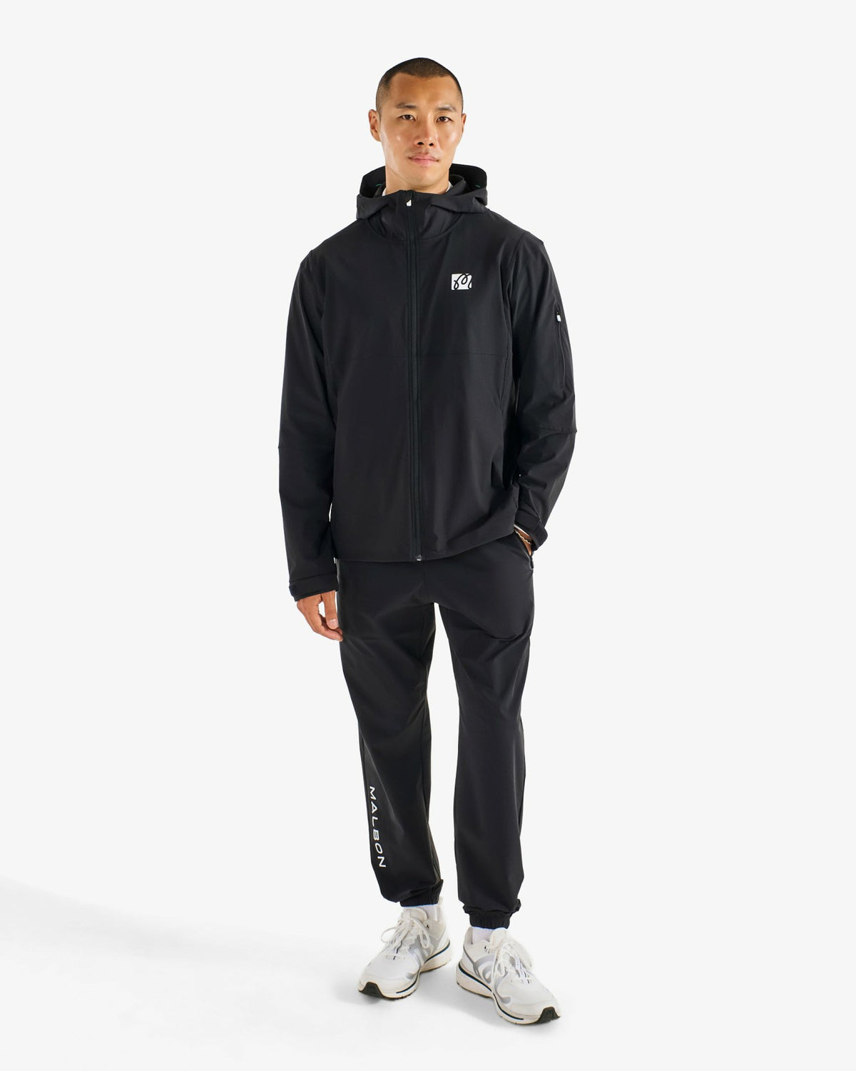 Performance Full Zip Shell Jacket - Black Malbon Men