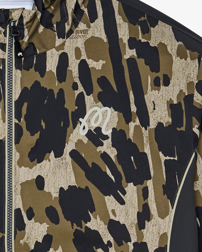 Tour Divot Camo Rain Jacket - Bark Camo Malbon Men