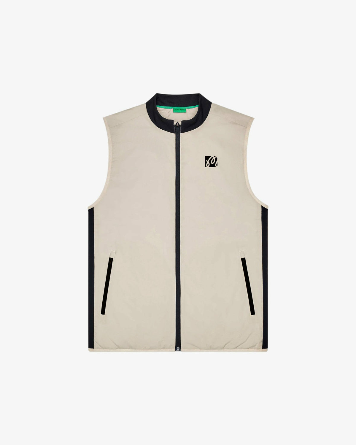 Performance Ribbed Panel Vest - Tan Malbon Men