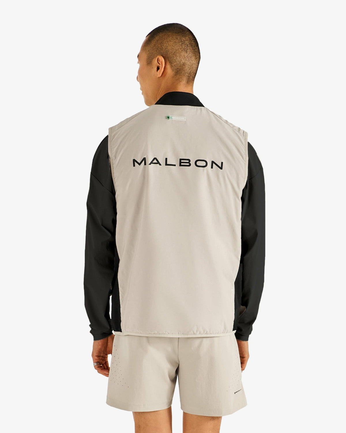 Performance Ribbed Panel Vest - Tan Malbon Men