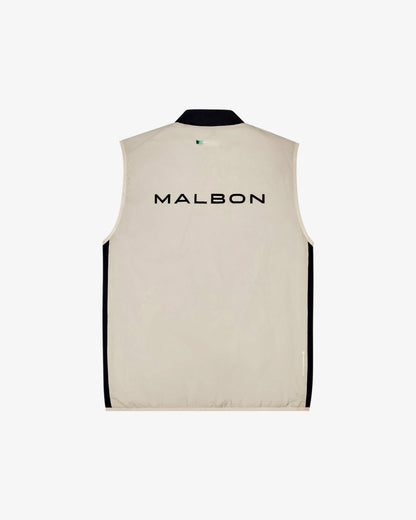 Performance Ribbed Panel Vest - Tan Malbon Men