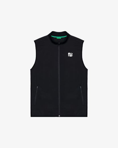 Performance Ribbed Panel Vest - Black Malbon Men