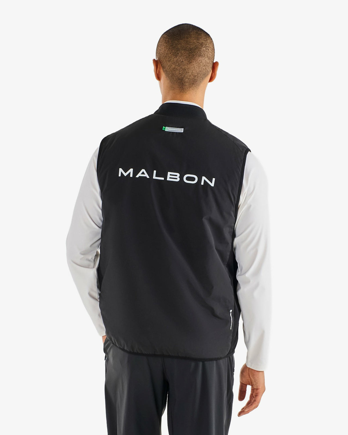 Performance Ribbed Panel Vest - Black Malbon Men