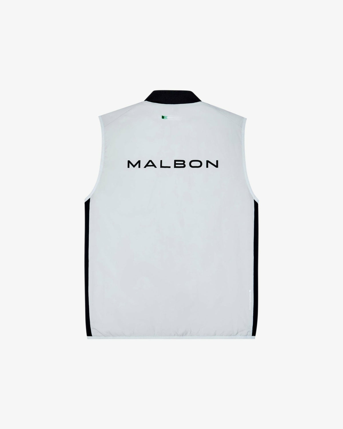 Performance Ribbed Panel Vest - Silver / Black Malbon Men