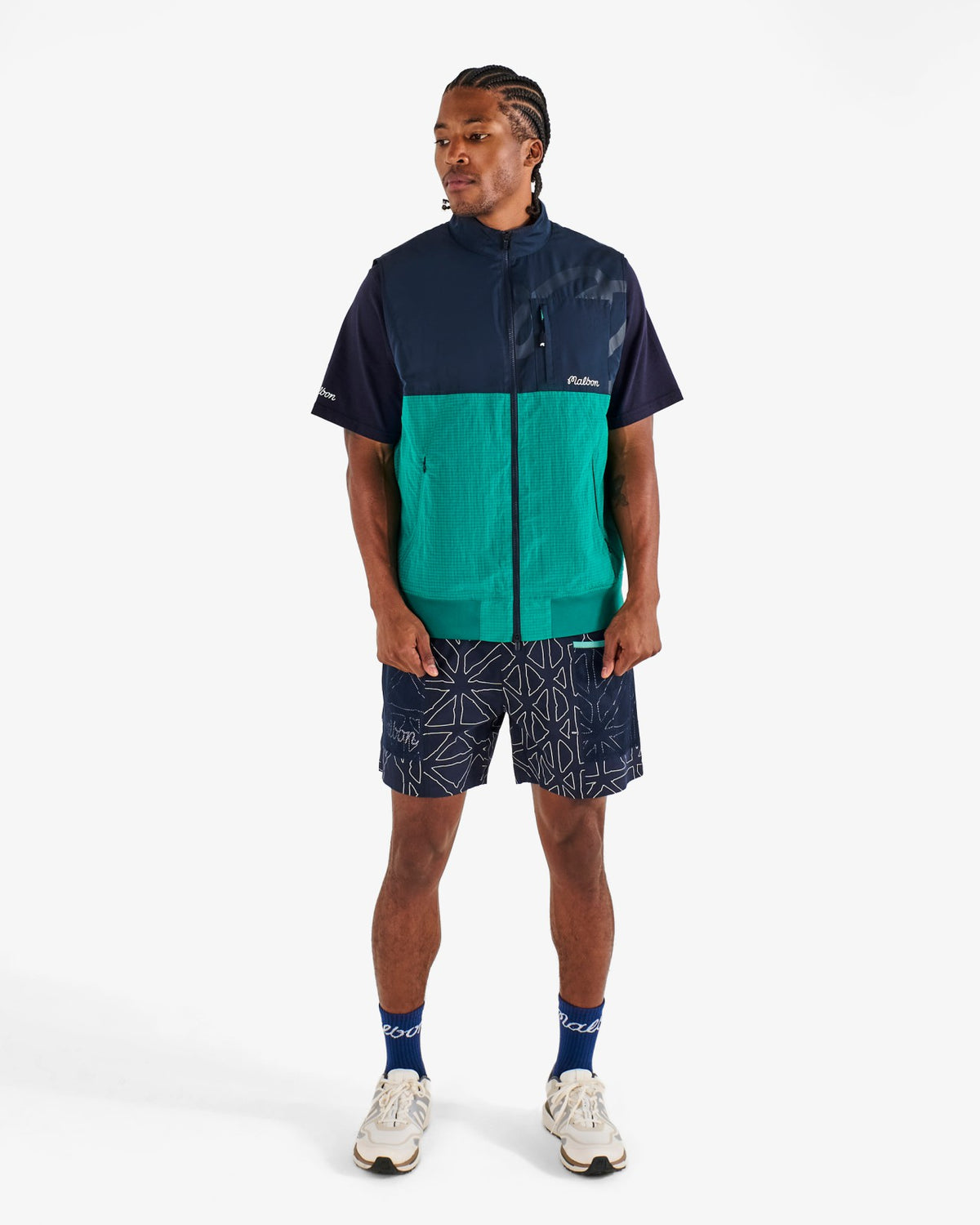 Finca Vest - Black / Marine Green Malbon Men