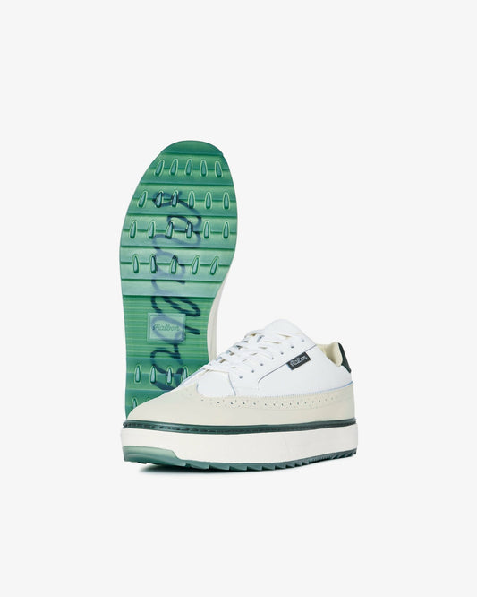 Course Golf Shoe - Ivory / Green Malbon Men
