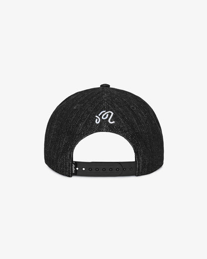 Foreman Snapback - Black Stone Washed Denim Malbon Men