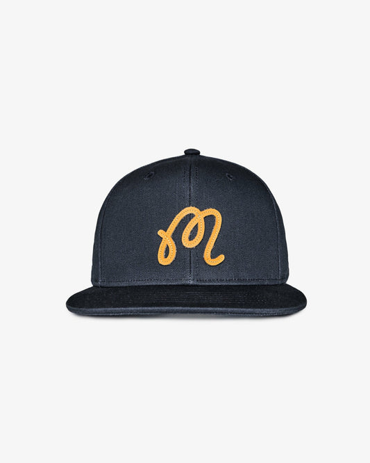 M Script Snapback - Blueberry Malbon Men